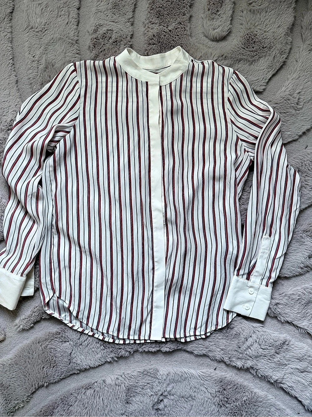 FRAME shirt N9301 Striped Silk Size Small